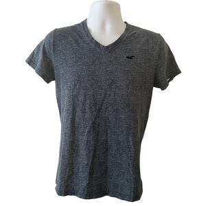Hollister Mens Size S Blue Gray Short Sleeve V Neck T-Shirt